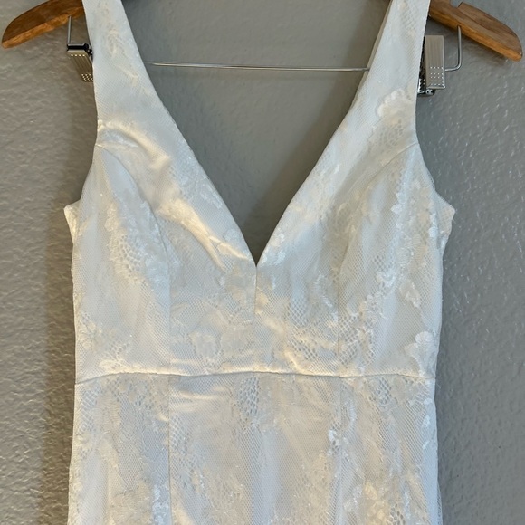 Made for Forever White Lace Mermaid Maxi Dress! - Picture 5 of 8